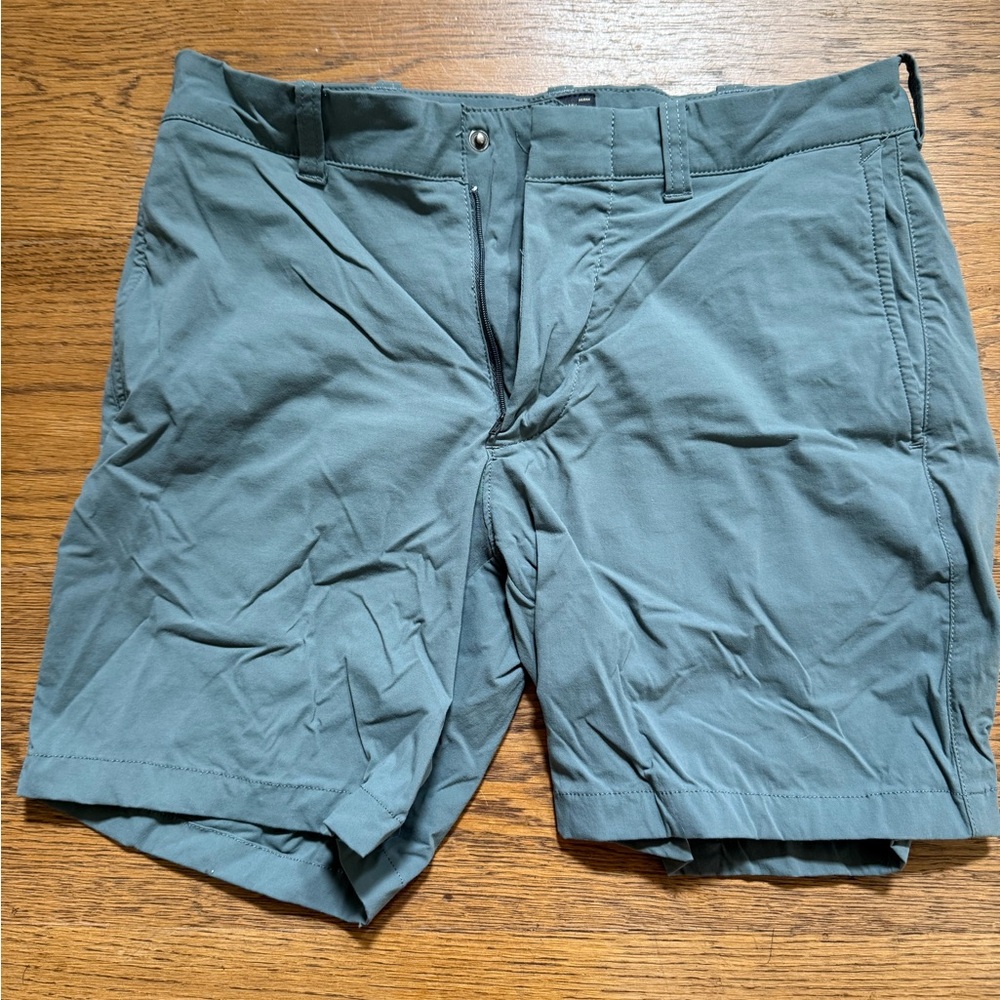 J. Crew Green Flat Front Shorts